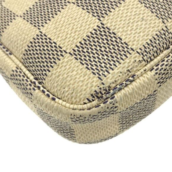 LOUIS VUITTON Mini Pochette Accessoires Azur Damier Handbag - Picture 5 of 12